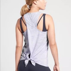 Athleta tie back tank lilac space dye